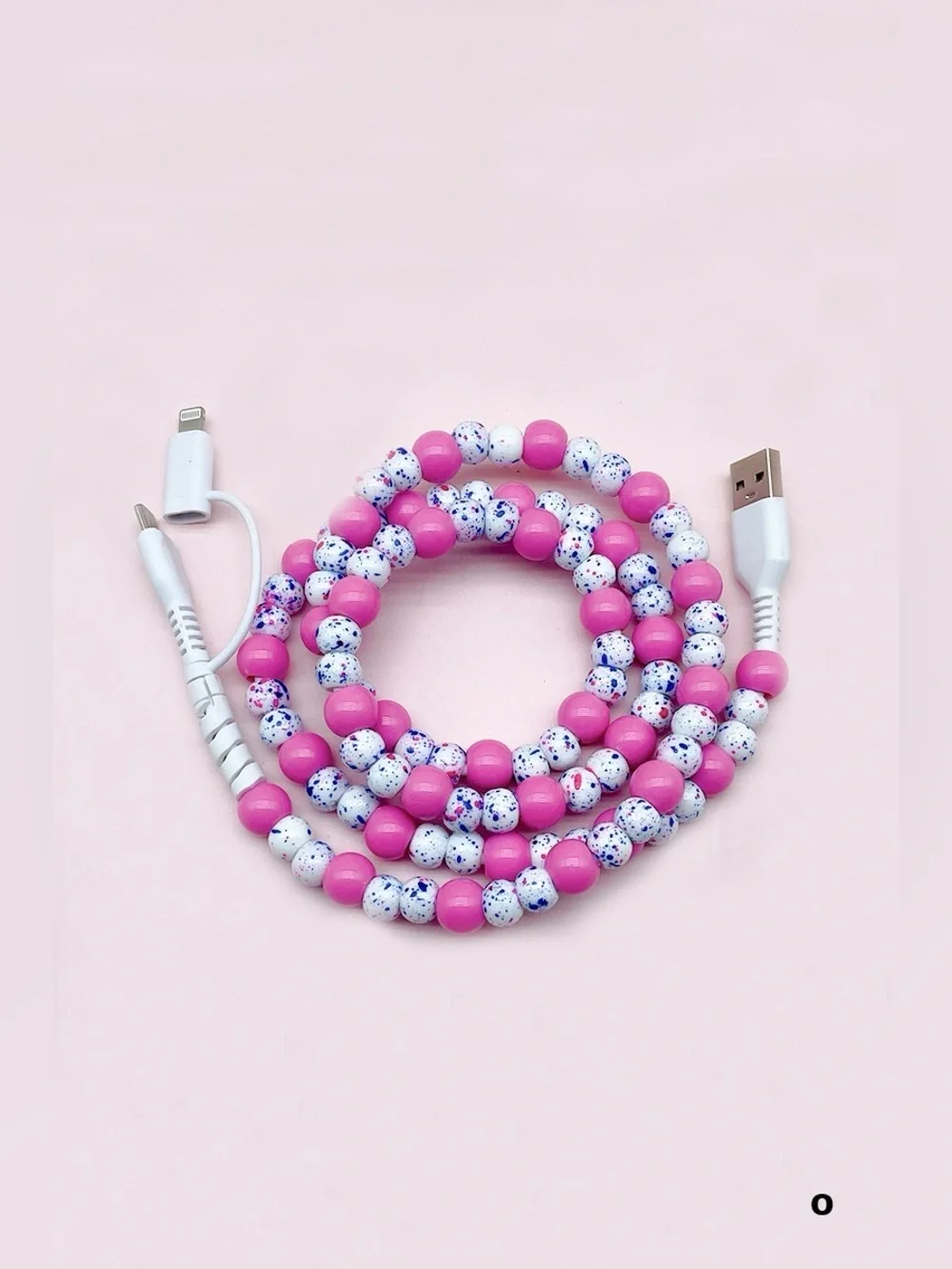 TIK TOK BEADED DUAL USB FAST CHARGING CABLE